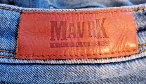 Mavrk Youth Children's Destressed Five Pocket Denim Blue Jeans - Size 7-8 - Picture 10 of 13