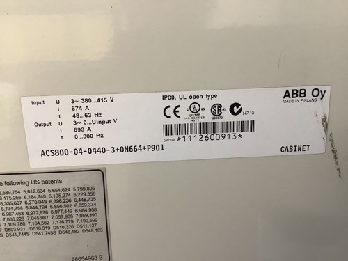 ACS800-04-0440-3+0N664-P901 - ABB Variateur 3PH 693A RECONDITIONNÉ - Imagen 3 de 3