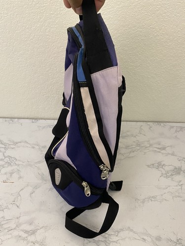 Adidas Purple Large Backpack Daypack Adult Large Bag Load Spring Zippers O - Picture 4 of 10