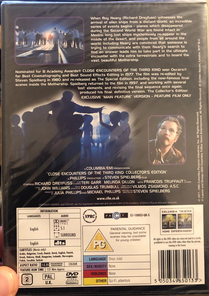 Close Encounters of the Third Kind Rare Deleted science fiction Sci Fi DVD New - Image 2 of 2