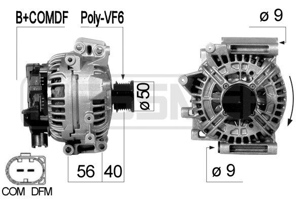 Messmer Lichtmaschine Generator 200A 14V FüR Mercedes-Benz E-Klasse C 220 CDI-image