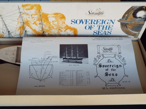 Vintage SOVEREIGN OF THE SEAS Large Wood Ship Model Kit No. 165 by Scientific - Picture 4 of 12