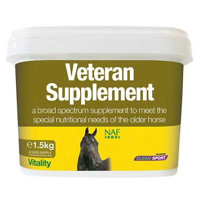 NAF Veteran Comprehensive Supplement MSM Probiotika unterstützen ältere Pferde Bedürfnisse