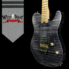 Charvel Custom Shop Ltd Style 2 Hs Floyd Rose Flame Maple Top Trans Black 8.35