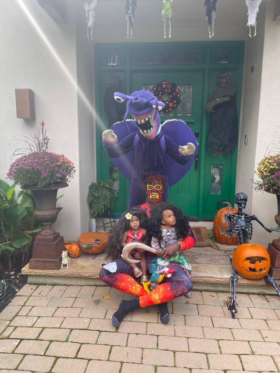 family moana costume maui tamatoa teka chicken Gem