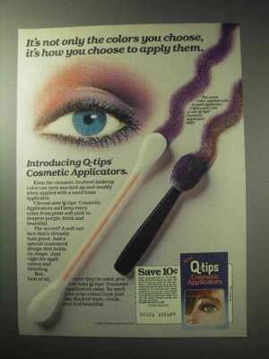 1985 Q-Tips Cosmetic Applicators Ad - How You Apply