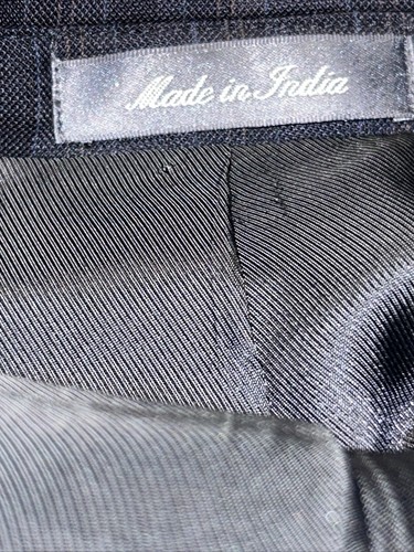 Oscar De La Renta Men Sz 44S/W42 Wool Blue Stripe Blazer Sport Coat - Picture 4 of 7