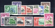 British Solomon Is 1938 sg 60 - 72 GVI pictoral set to 10/- fine LM cat £110