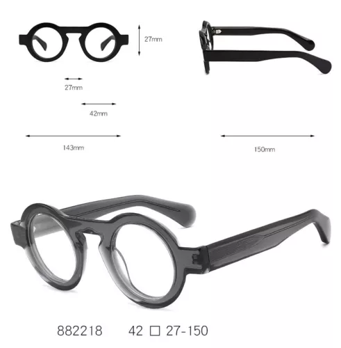 NUEVO Marco de gafas retro redondas marca de lujo hechas a mano de acetato para hombres mujeres - Imagen 9 de 21