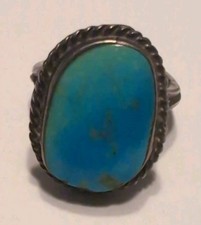 Vintage Navajo Sterling Turquoise Ring Size 5