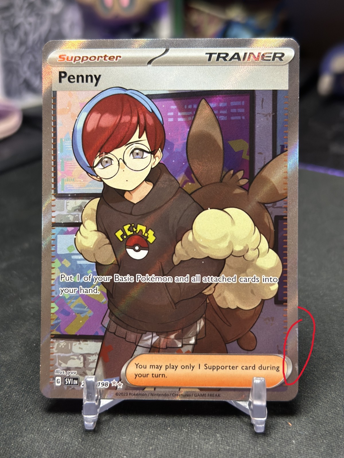 Penny 239/198 SV01: Scarlet & Violet Base Set Holo Full Art Trainer Pokémon-READ