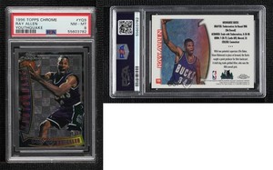 1996-97 Topps Chrome Youthquake Ray Allen #YQ9 PSA 8 Rookie RC HOF