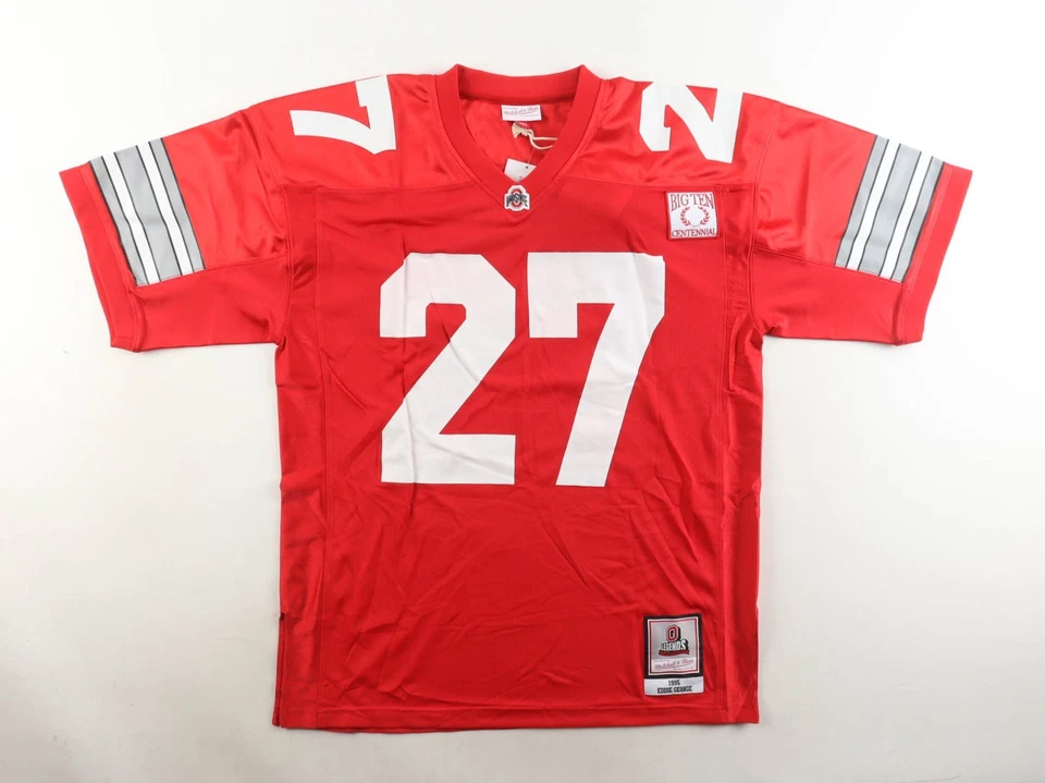 Camiseta deportiva auténtica firmada por Eddie George Buckeyes Mitchell & Ness (fanáticos) Foto 3 de 3