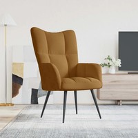 Relaxsessel Mit Samtbezug In Braun, Komfortabler Sessel FüR Wohnzimmer