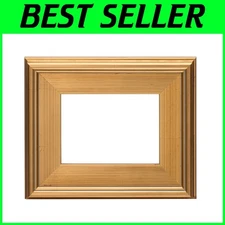 Elegant 6x8 Gold Leaf Wooden Picture Frame - Ideal for Art Panels & Prints