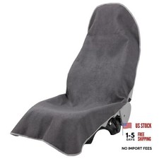 Terry Cloth seat Cover Universal Waterproof Car Sport Towel Seat 1 Pack Gray