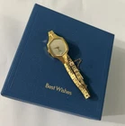 Vintage Rare Gold Tone Seiko Hexagon Diamond Dial Cute Dainty Petite Watch