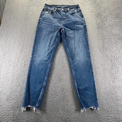 American Eagle Outfitters Jeans Womens 4 Blue Cotton Denim Mom Stretch Workwear