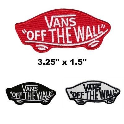 VANS ''OFF THE WALL'' NEW EMBROIDERED IRON ON PATCH SKATEBOARD