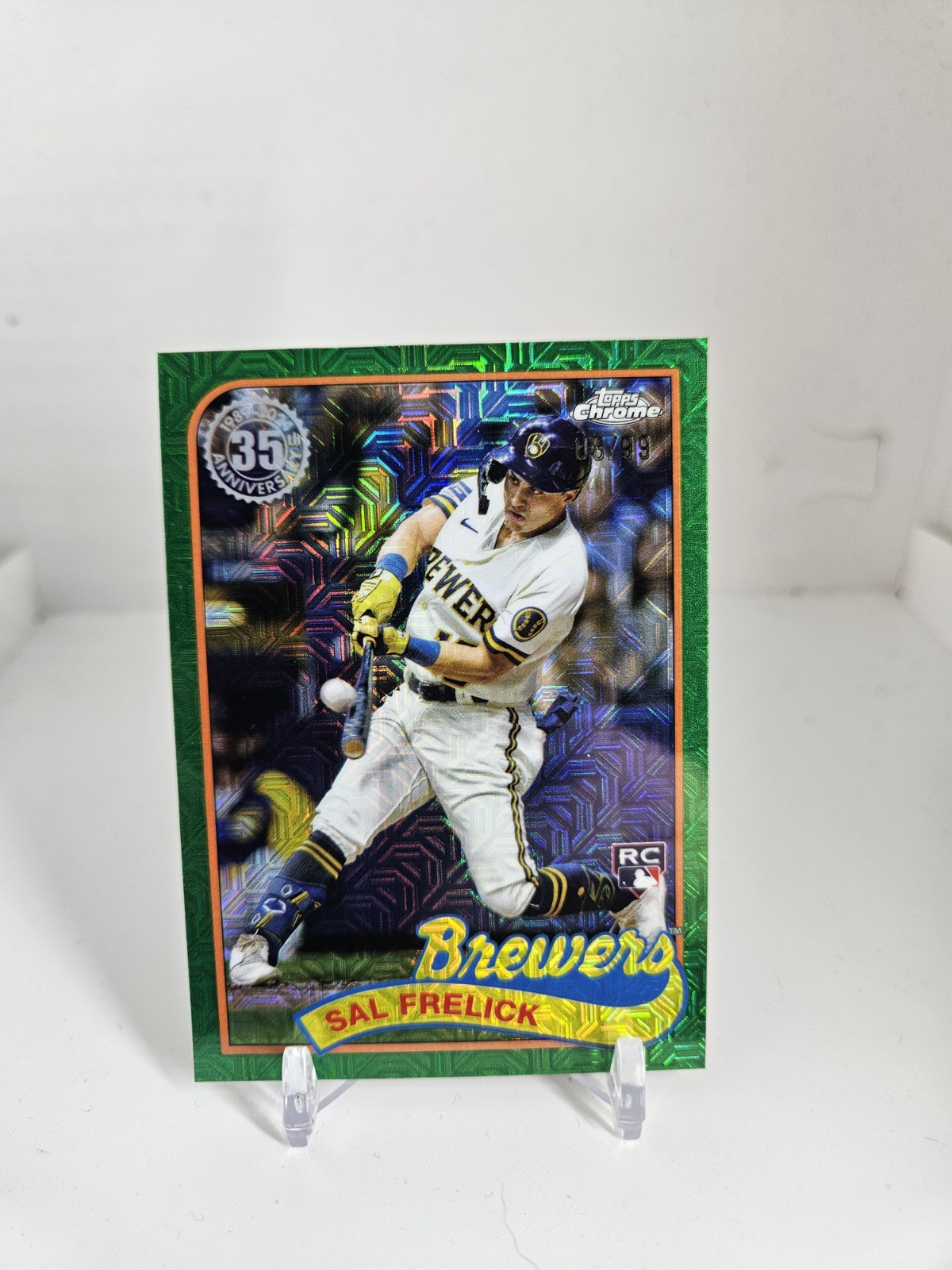 Sal Frelick RC 2024 Topps Chrome Silver Pack GREEN REFRACTOR /99 Brewers