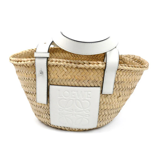 LOEWE Basket Bag Small Handbag White Natural A223S93X04 #139