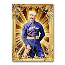 Buck Ewing Golden Icon Art Card 02/20 Starpop Signed Baseball Short Print