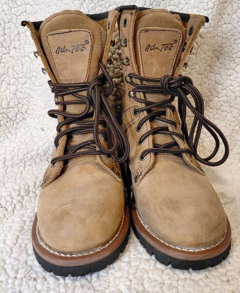 AdTec 2427 Women's 9" Logger  Leather Work/Combat Boots Steel Toe Size 7M - Image 2 of 4