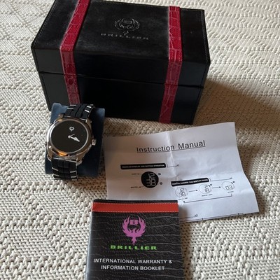 Brillier Unisex 13.04-02 Buzz Analog-Digital Reversible Display Watch NIB