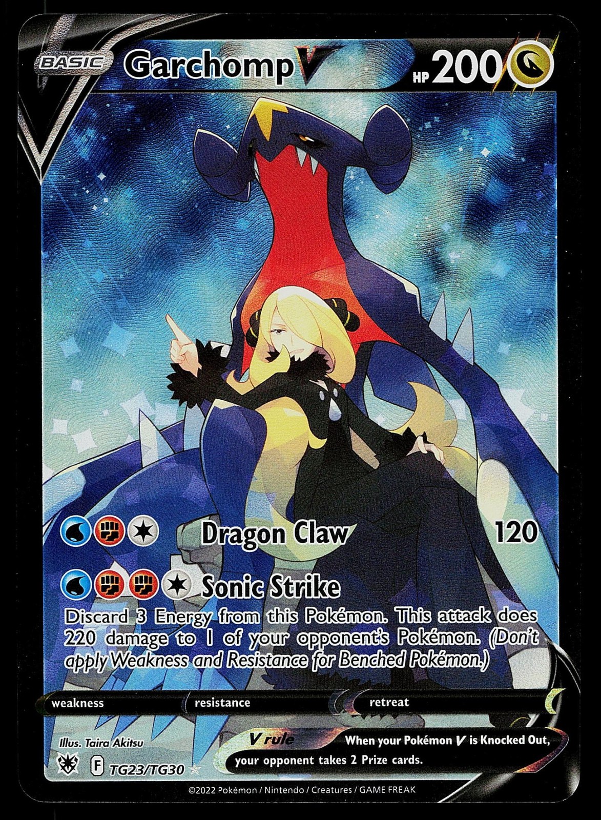 Pokemon Card - Garchomp V Astral Radiance Trainer Gallery TG23/TG30 Holo Rare V