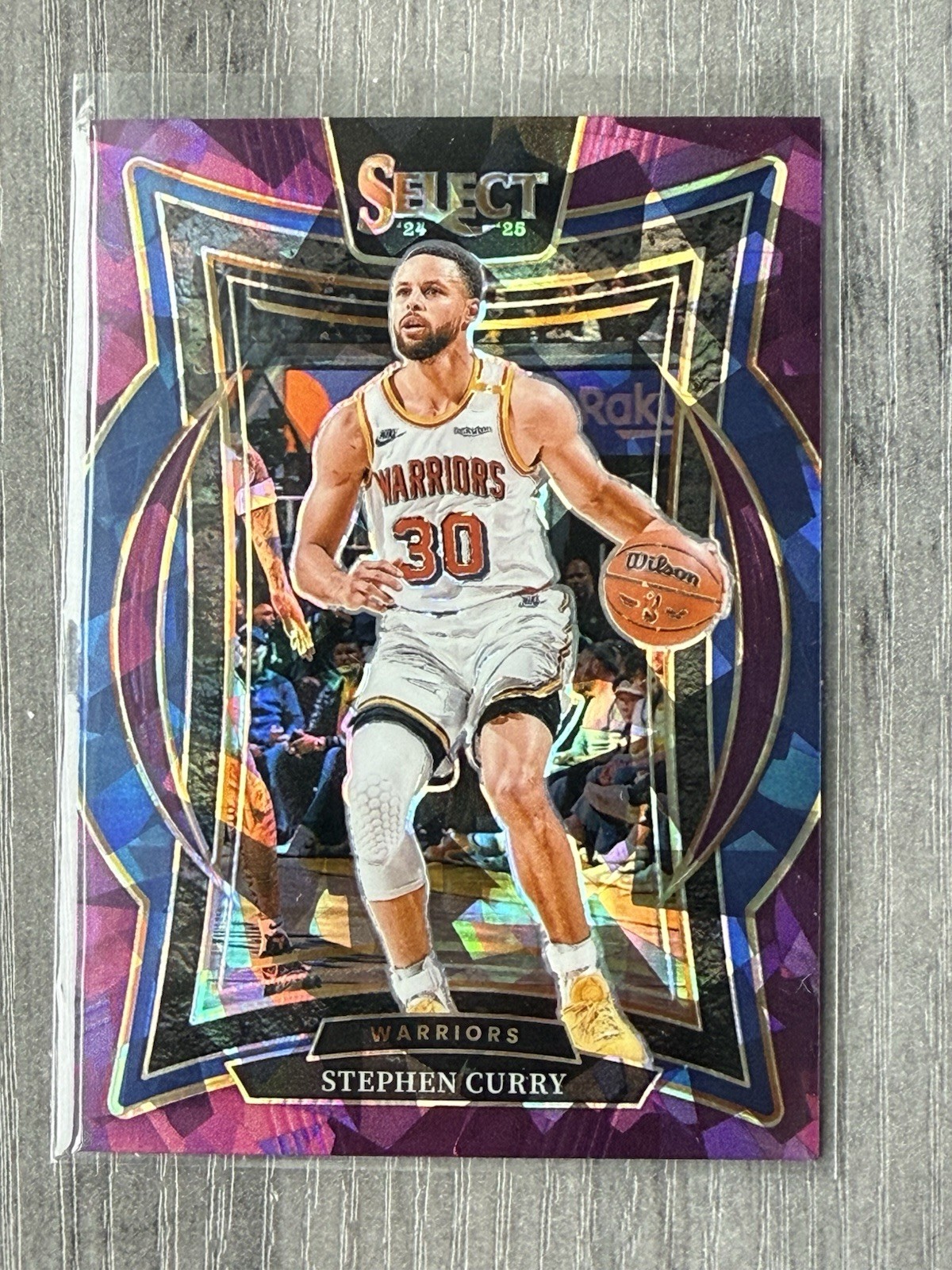 2024-25 Select Stephen Curry Purple Cracked Ice / 99 Prizm #7 Warriors