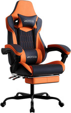Gaming Chair with Footrest, High Back Gaming Chairs PVC Leather Ergonomic Gamer