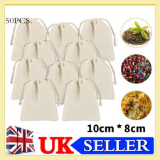 50Pcs Mini Gift Bags Gift Pouche Small Drawstring Bag Linen Gift Pouch 10* 8cm