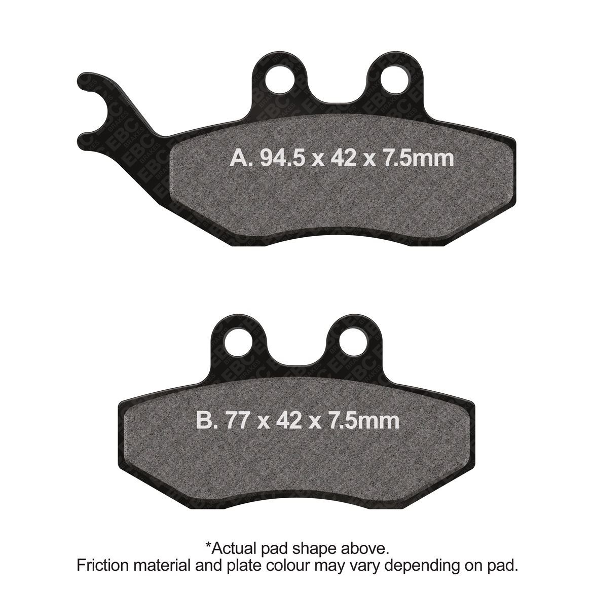 EBC Brake Pads DMX FLHS for Honda HM CRE 50 Derapage RR ZEN50XACMA7700384 07-09