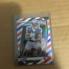 2024 Panini Prizm - Red White & Blue Prizm #48 D.J. Moore