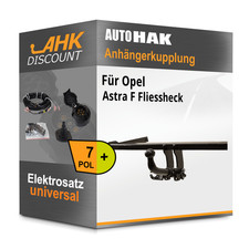 Für Opel Astra F Fh. 91- AUTO HAK Anhängerkupplung abnehmbar + 7polig E-Satz AHK