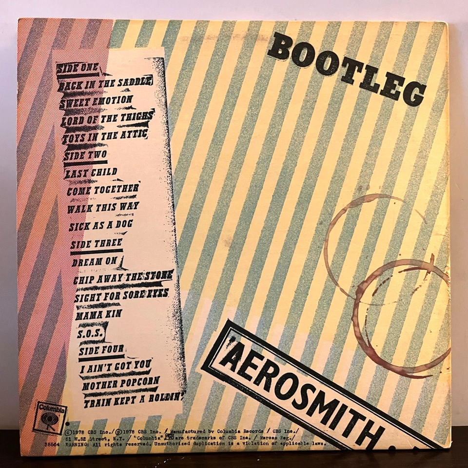 AEROSMITH - Live Bootleg (1978) - 12" Vinyl Record 2xLP - VG+ - Image 2 of 4