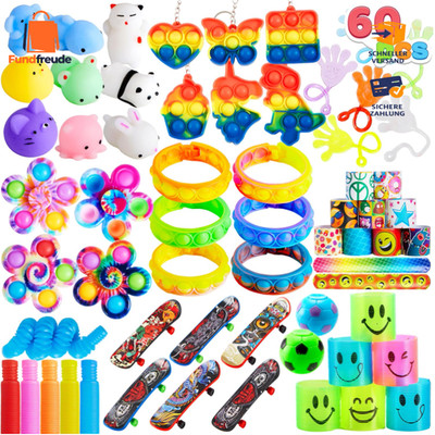 JOYIN 60 Stück Partygeschenke Set Fidget Spielzeug Kindergeburtstag