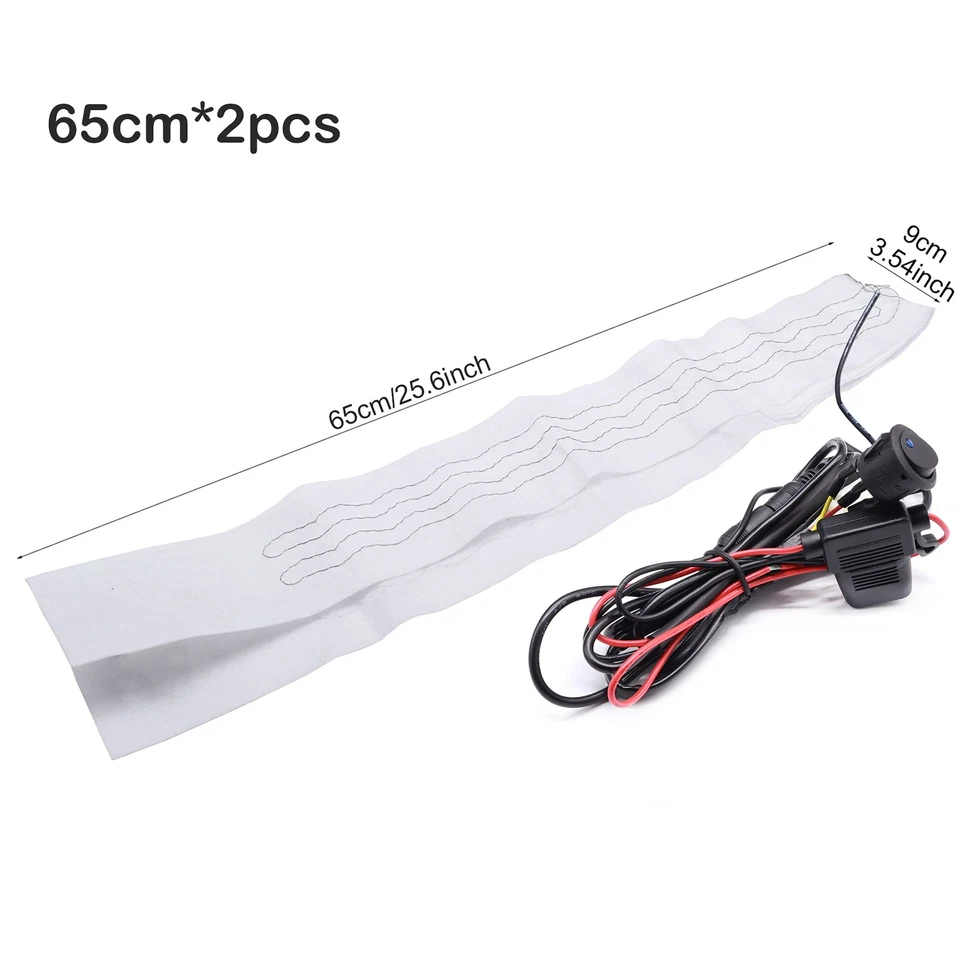 Kit de cubierta de volante térmico para automóvil hágalo usted mismo interruptor de lámpara azul calentador de manos de invierno  Foto 2 de 4