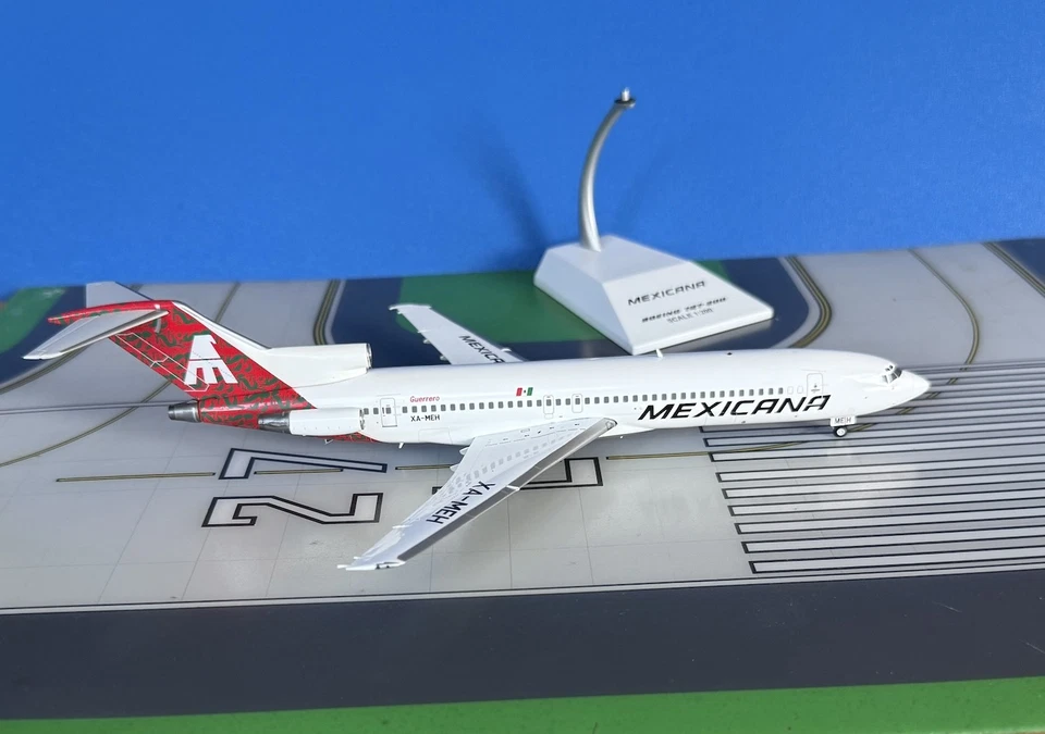 Mexicana Boeing 727-200 / ADV XA-MEH 1990er Farben Maßstab 1:200 Diecast JC Wings