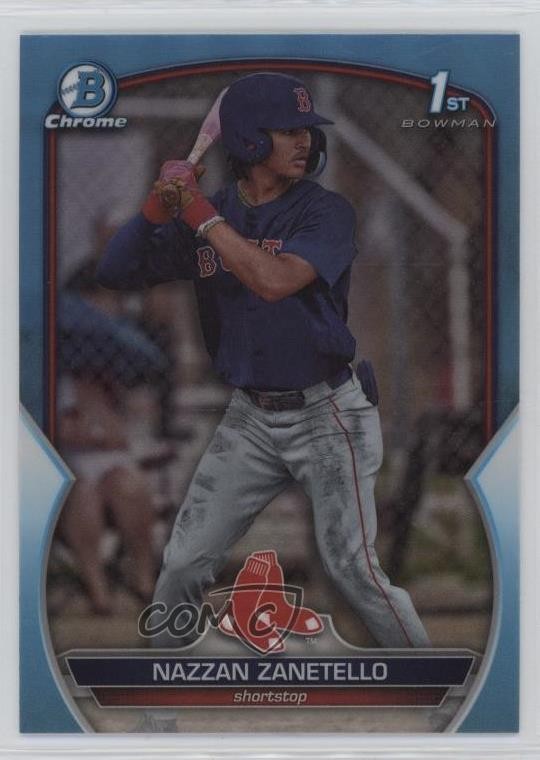 2023 Bowman Draft Chrome Sky Blue Refractor Nazzan Zanetello #BDC-3 pe8