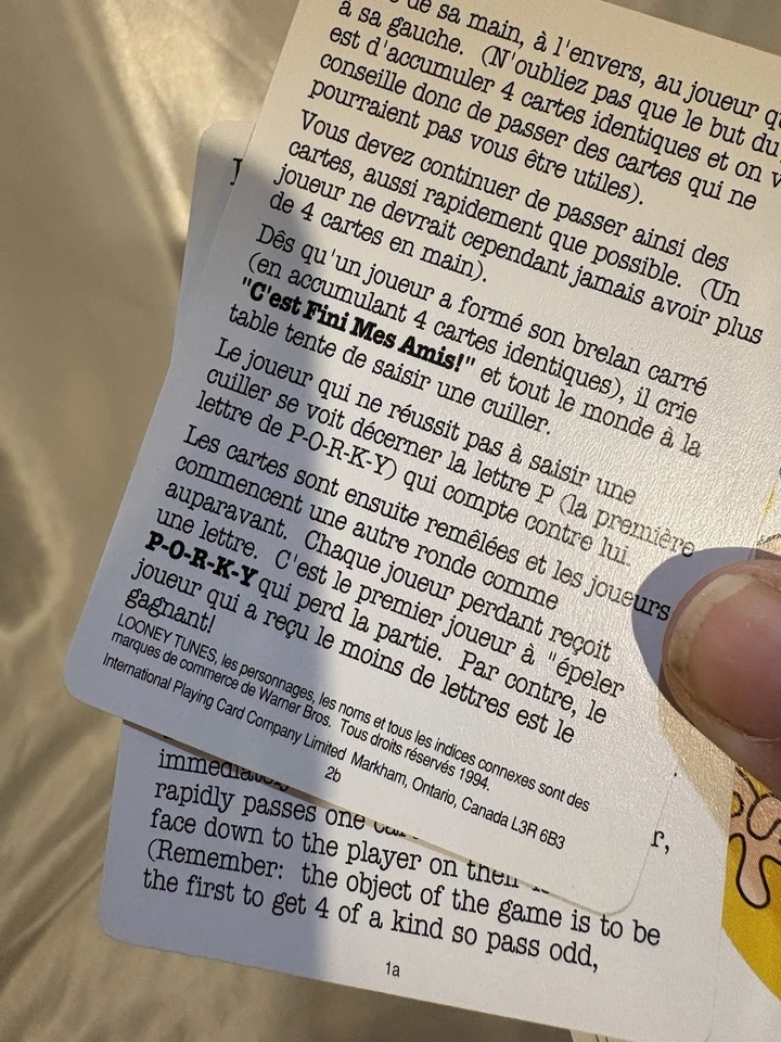 Cartas de baralho vintage 1994 Warner Bros Looney Tunes - Imagem 4 de 4