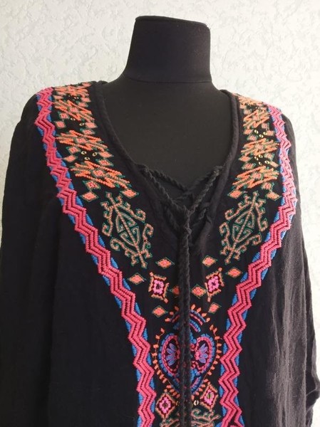 Women Calzedonia Poncho Black Viscose 38 / M / 46 #6TTY