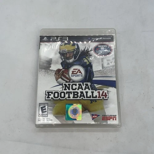 NCAA FOOTBALL 14 Sony PlayStation 3 PS3 TESTED WORKS- Game/Case/Manual- COMPLETE