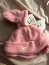 BNWT Baby Pink nike swish hat and gloves MSRP 25.00