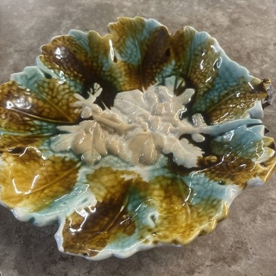 Antique Ironstone China  M. & Co. 7  Glazed Dish Abstract Collectible