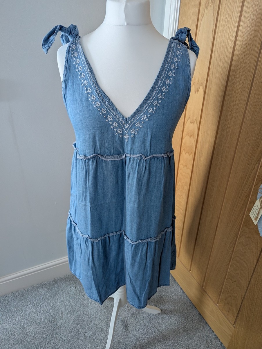 Accessorize Women's Beach Dress With Tie Shoulder Straps Size Small