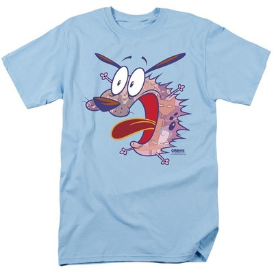 Courage The Cowardly Dog Evil Inside T-Shirt Für Herren Regular Unisex Hellblau
