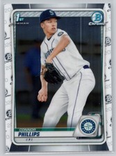 2020 BOWMAN DRAFT #BD-71 CONNOR PHILLIPS CHROME SEATTLE MARINERS