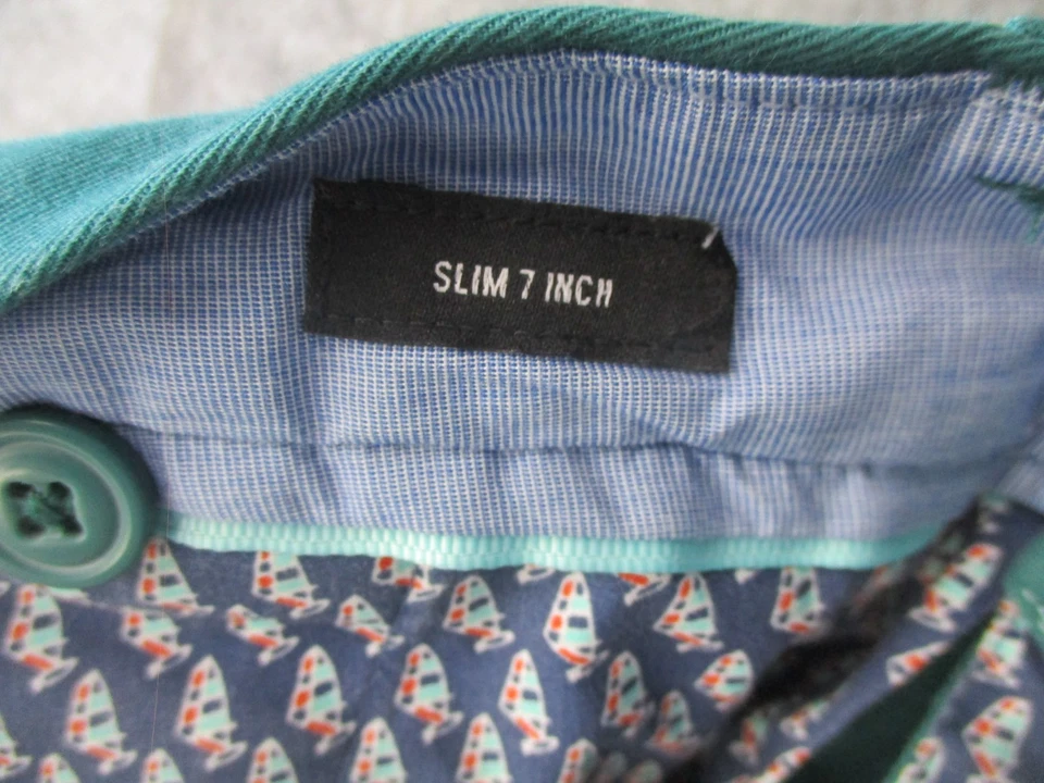 Bonobos Shorts Mens 32 Green Chino Adult Slim Fit Cotton Casual 7" - Image 3 of 4