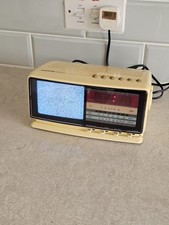 Vintage Questar TV905cr AM/FM Radio Electronic Clock & B&W TV Combo Retro